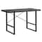Homeroots 23.75 x 49 x 30 in. Grey & Black Metal Computer Desk 355720 - alternate 1